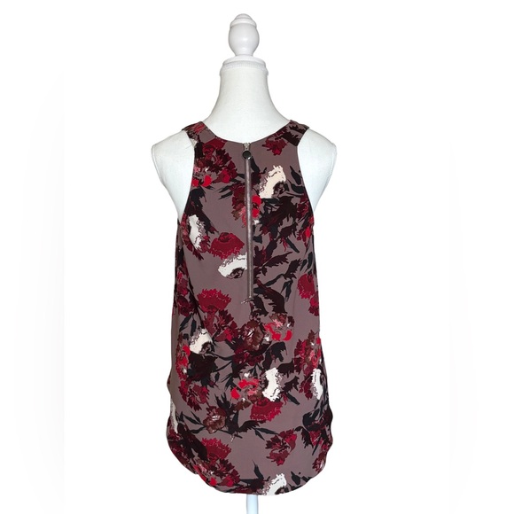 Wilfred Floral Tank Top - Burgundy and Black - Picture 4 of 6